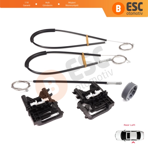 Land Rover Range Rover Sport MK2 L494 2013-2022 LR078871 İçin Arka Sol Kapı Cam Kriko Tamir Seti	