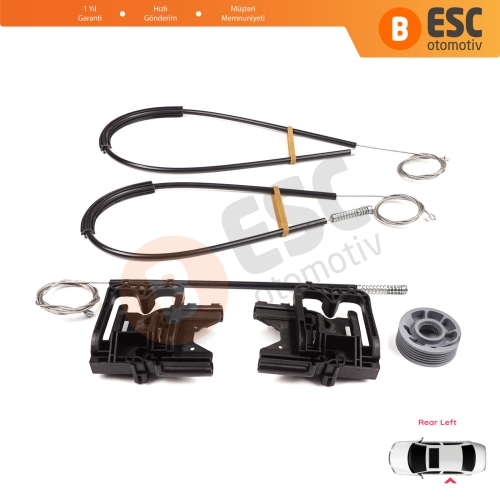 Land Rover Range Rover Sport MK2 L494 2013-2022 LR078871 İçin Arka Sol Kapı Cam Kriko Tamir Seti	