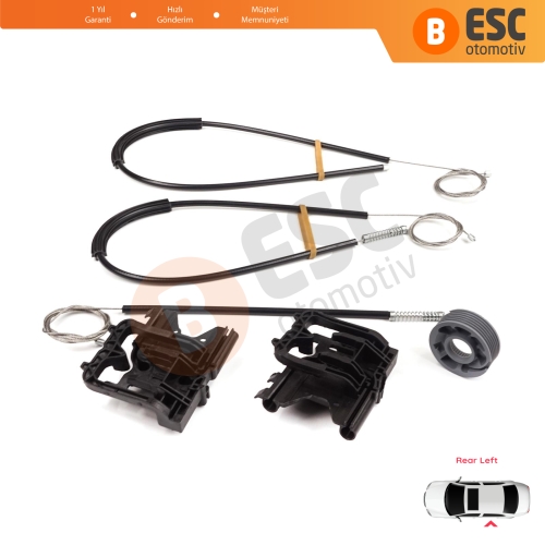 Land Rover Range Rover Sport MK2 L494 2013-2022 LR078871 İçin Arka Sol Kapı Cam Kriko Tamir Seti	