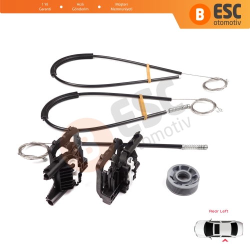 Land Rover Range Rover Sport MK2 L494 2013-2022 LR078871 İçin Arka Sol Kapı Cam Kriko Tamir Seti	