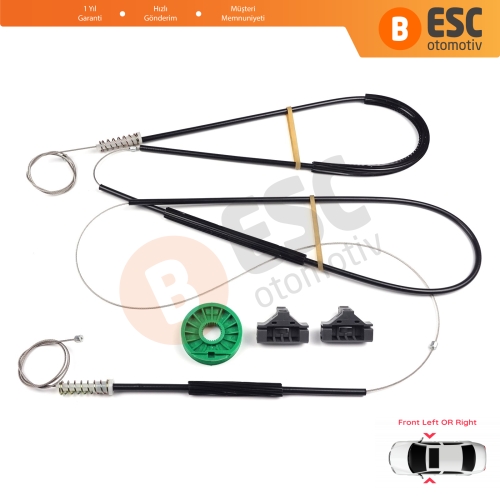 Seat Ibiza MK2 Seat Cordoba MK1 SX 6K1 6K2 3-Kapı HB Coupe 6K3837401 6K3837402 İçin Elektrikli Sağ veya Sol Kapı Cam Kriko Tamir Seti