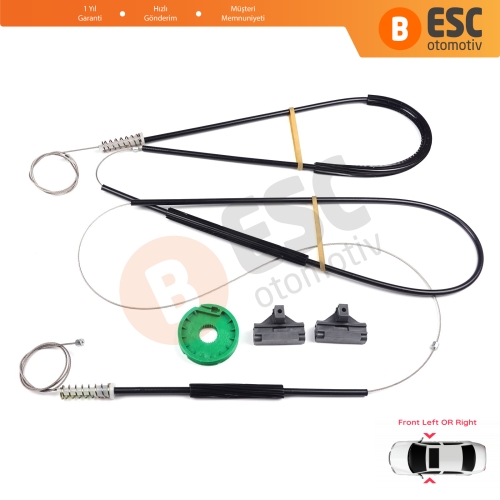 Seat Ibiza MK2 Seat Cordoba MK1 SX 6K1 6K2 3-Kapı HB Coupe 6K3837401 6K3837402 İçin Elektrikli Sağ veya Sol Kapı Cam Kriko Tamir Seti