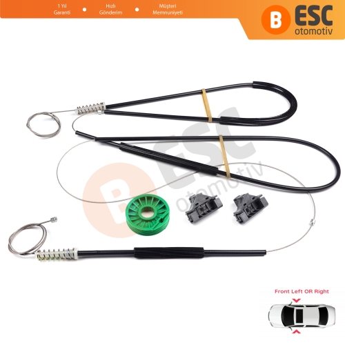 Seat Ibiza MK2 Seat Cordoba MK1 SX 6K1 6K2 3-Kapı HB Coupe 6K3837401 6K3837402 İçin Elektrikli Sağ veya Sol Kapı Cam Kriko Tamir Seti