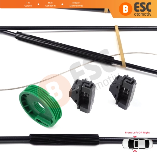 Seat Ibiza MK2 Seat Cordoba MK1 SX 6K1 6K2 3-Kapı HB Coupe 6K3837401 6K3837402 İçin Elektrikli Sağ veya Sol Kapı Cam Kriko Tamir Seti