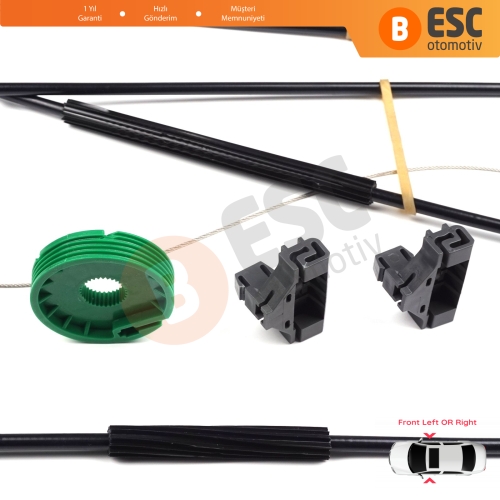 Seat Ibiza MK2 Seat Cordoba MK1 SX 6K1 6K2 3-Kapı HB Coupe 6K3837401 6K3837402 İçin Elektrikli Sağ veya Sol Kapı Cam Kriko Tamir Seti