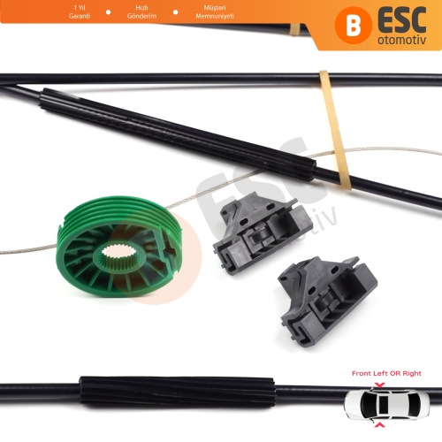 Seat Ibiza MK2 Seat Cordoba MK1 SX 6K1 6K2 3-Kapı HB Coupe 6K3837401 6K3837402 İçin Elektrikli Sağ veya Sol Kapı Cam Kriko Tamir Seti