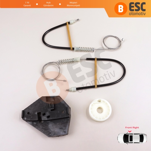 Ford Mondeo MK1 MK2 1992-2001 4/5 Kapı 93BBF23200B İçin Ön Sağ Kapı Cam Kriko Tamir Seti