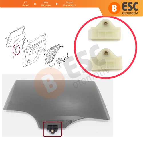 Hyundai Tucson MK3 TL Nexo MK1 FE Kia Sportage MK4 QL Niro MK1 DE 83412-A4000 için Arka Kapı Cam Tutucu Taşıyıcı Kızak Klipsi