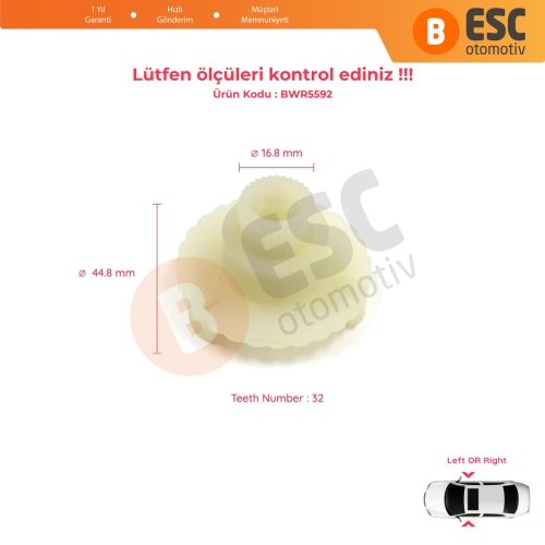 Iveco EuroBus 2003-2012 İçin Cam Kriko Motor Tamir Dişli Frezesi	