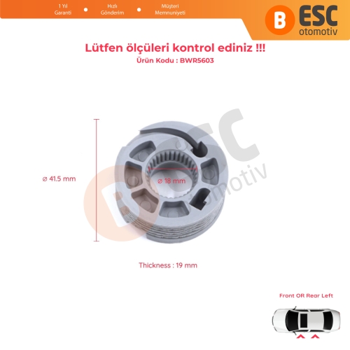 Land Rover Discovery MK5 L462 2017-On için Sol Kapı Cam Kriko Tamir Makarası