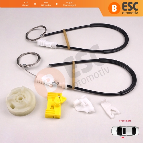 Renault Clio MK2 1998-2012 2/3-Door HB Coupe Van 7700842247 İçin Elektrikli Sol Kapı Cam Kriko Tamir Seti