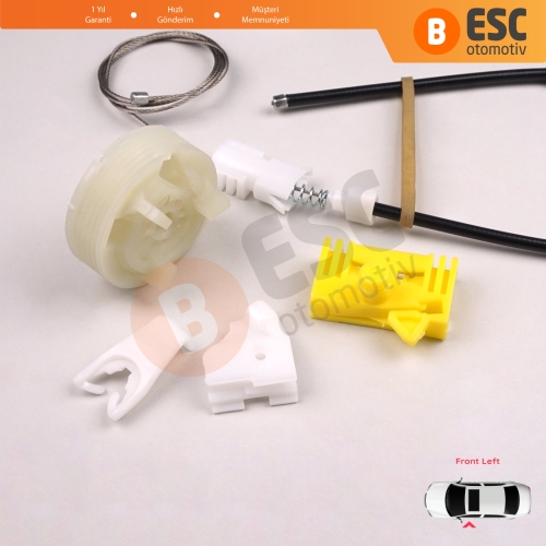 Renault Clio MK2 1998-2012 2/3-Door HB Coupe Van 7700842247 İçin Elektrikli Sol Kapı Cam Kriko Tamir Seti