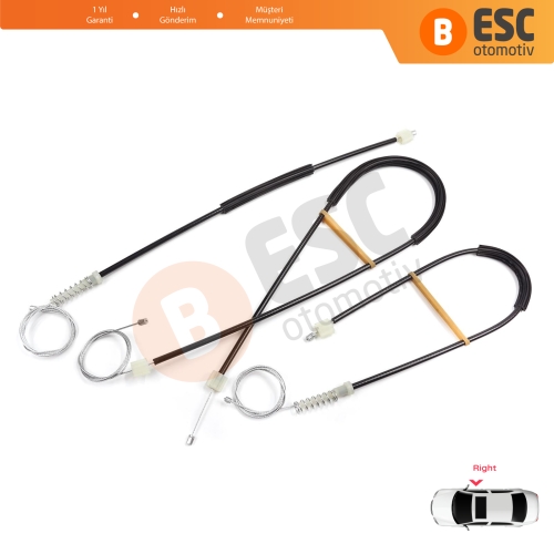 Ford F-Max Truck H625 2018-On 910650101 için Sağ Kapı Cam Kriko Tamir Seti