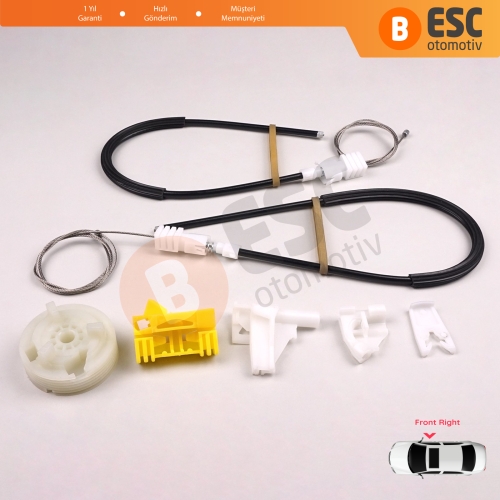 Renault Clio MK2 1998-2012 2/3-Kapı HB Coupe Van 7700842246 İçin Elektrikli Sağ Kapı Cam Kriko Tamir Seti