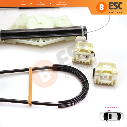 Seat Toledo MK2 1M2 1998-2004 Leon MK1 1M1 1999-2006 1M0837462A İçin Elektrikli Ön Sağ Cam Kriko Tamir Seti