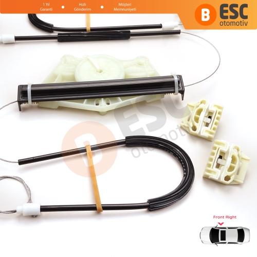 Seat Toledo MK2 1M2 1998-2004 Leon MK1 1M1 1999-2006 1M0837462A İçin Elektrikli Ön Sağ Cam Kriko Tamir Seti