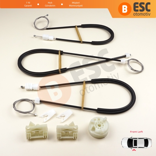 Renault Espace MK4 J81 JK JK0/1 2002-2015 8200017893 İçin Elektrikli Ön Sol Cam Kriko Tamir Seti