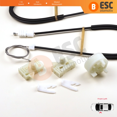 Renault Espace MK4 J81 JK JK0/1 2002-2015 8200017893 İçin Elektrikli Ön Sol Cam Kriko Tamir Seti