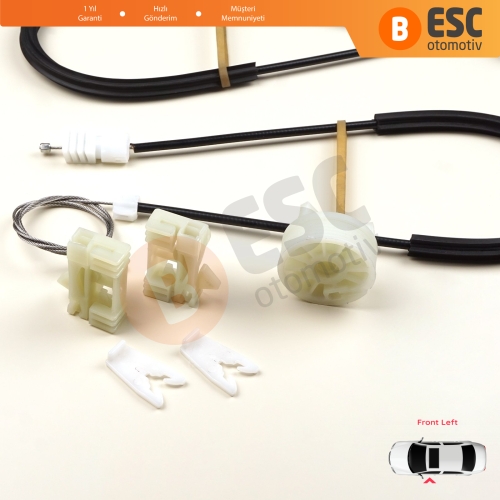 Renault Espace MK4 J81 JK JK0/1 2002-2015 8200017893 İçin Elektrikli Ön Sol Cam Kriko Tamir Seti