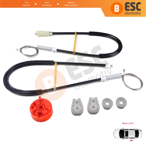 Citroen C3 Pluriel MK1 Cabrio Convertible 2003-2010 9643071080 İçin Elektrikli Arka Sol Cam Kriko Tamir Seti