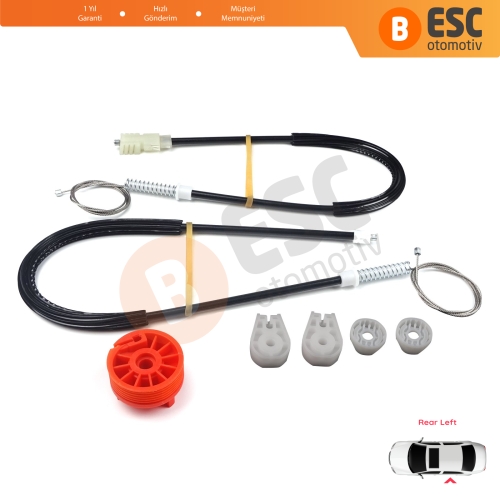 Citroen C3 Pluriel MK1 Cabrio Convertible 2003-2010 9643071080 İçin Elektrikli Arka Sol Cam Kriko Tamir Seti