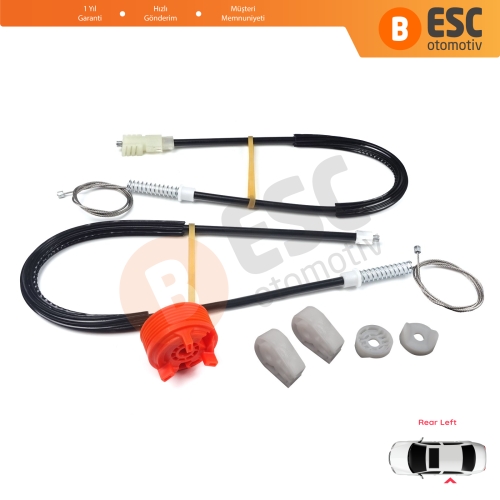 Citroen C3 Pluriel MK1 Cabrio Convertible 2003-2010 9643071080 İçin Elektrikli Arka Sol Cam Kriko Tamir Seti