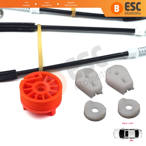 Citroen C3 Pluriel MK1 Cabrio Convertible 2003-2010 9643071080 İçin Elektrikli Arka Sol Cam Kriko Tamir Seti