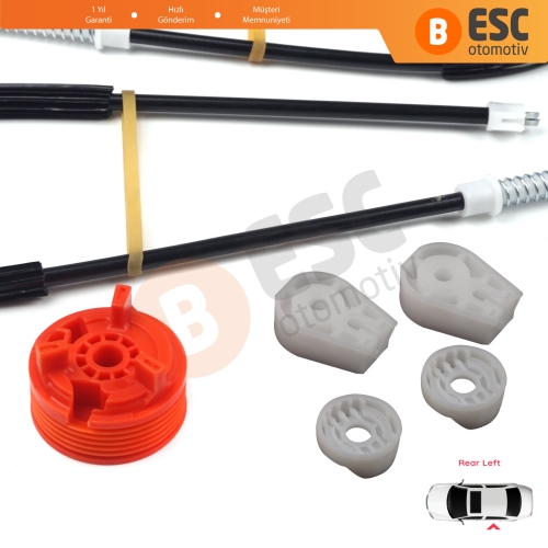 Citroen C3 Pluriel MK1 Cabrio Convertible 2003-2010 9643071080 İçin Elektrikli Arka Sol Cam Kriko Tamir Seti