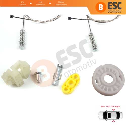 Opel Zafira A MK1 T98 F75 1999-2005 MPV 90579539 90579540 İçin Elektrikli Arka Sağ veya Sol Cam Kriko Tamir Seti