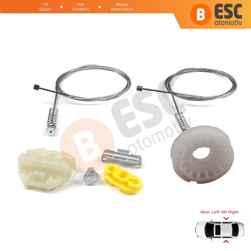 Opel Zafira A MK1 T98 F75 1999-2005 MPV 90579539 90579540 İçin Elektrikli Arka Sağ veya Sol Cam Kriko Tamir Seti