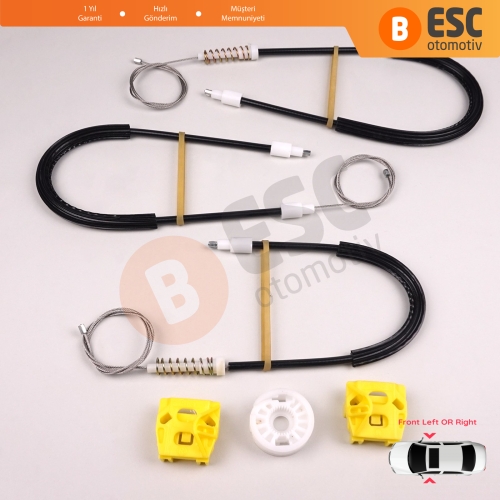 Saab 9-3 MK2 YS3F E50 2002-2015 4/5 Kapı 12755683 12755684 İçin Ön Sağ veya Sol Kapı Cam Kriko Tamir Seti