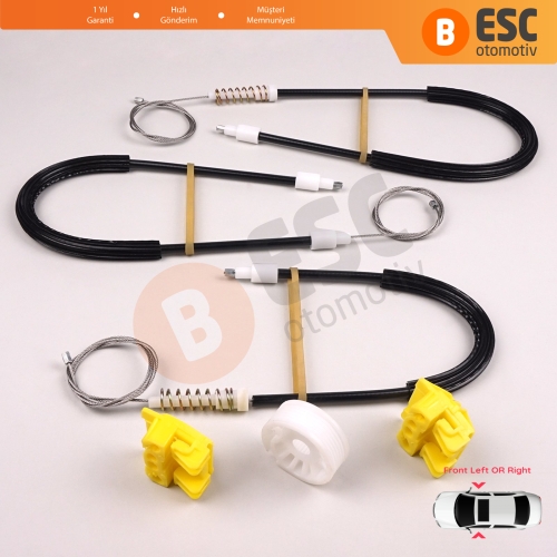 Saab 9-3 MK2 YS3F E50 2002-2015 4/5 Kapı 12755683 12755684 İçin Ön Sağ veya Sol Kapı Cam Kriko Tamir Seti