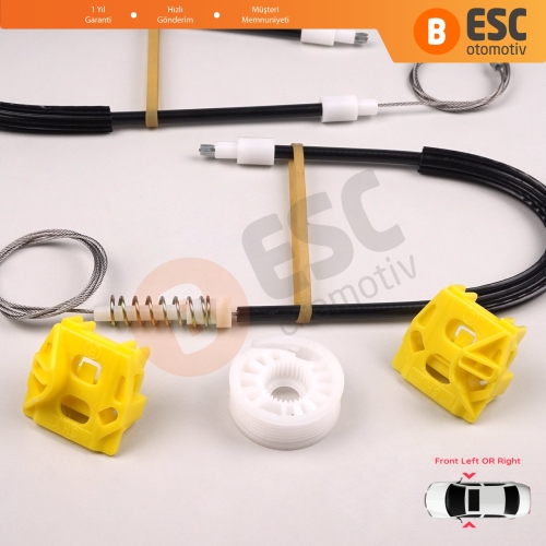 Saab 9-3 MK2 YS3F E50 2002-2015 4/5 Kapı 12755683 12755684 İçin Ön Sağ veya Sol Kapı Cam Kriko Tamir Seti