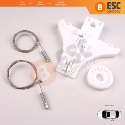 VW Golf MK4 Jetta Bora A4 1J 4/5 Kapı 1J4839461 İçin Sol Arka Cam Kriko Tamir Seti