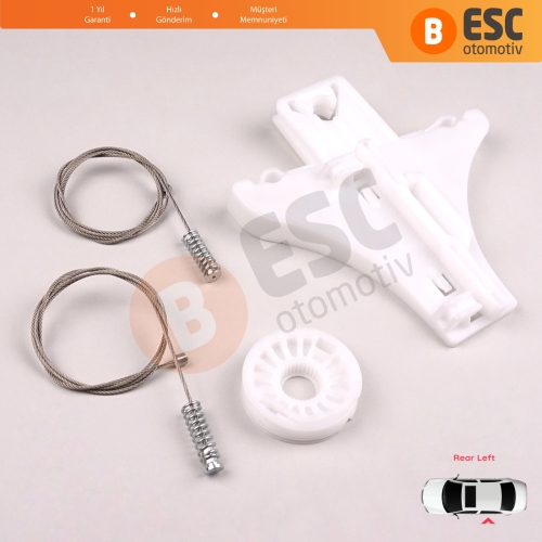 VW Golf MK4 Jetta Bora A4 1J 4/5 Kapı 1J4839461 İçin Sol Arka Cam Kriko Tamir Seti