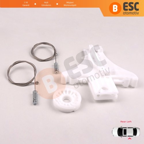 VW Golf MK4 Jetta Bora A4 1J 4/5 Kapı 1J4839461 İçin Sol Arka Cam Kriko Tamir Seti