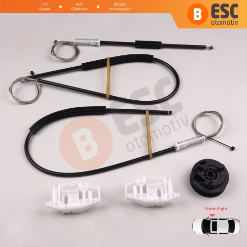 Peugeot 206 206+ 1998-2012 4/5 Kapı 9222E8 9222F8 İçin Elektrikli Ön Sağ Kapı Cam Kriko Tamir Seti