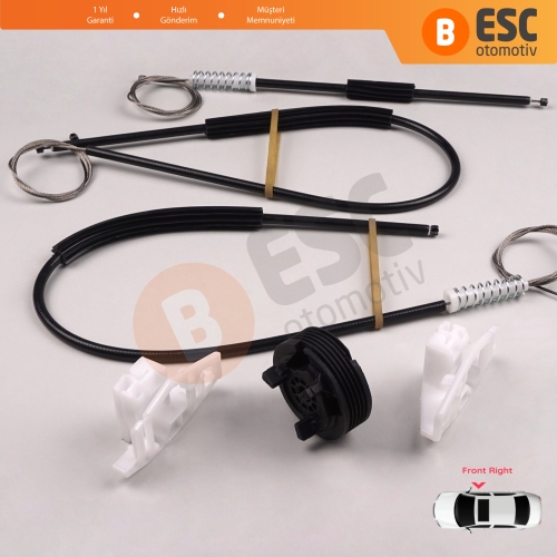 Peugeot 206 206+ 1998-2012 4/5 Kapı 9222E8 9222F8 İçin Elektrikli Ön Sağ Kapı Cam Kriko Tamir Seti