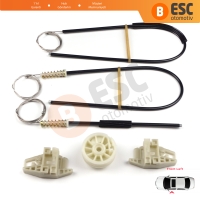 Peugeot 206 206+ 1998-2012 4/5 Kapı 9221E9 9221G0 İçin Elektrikli Ön Sol Kapı Cam Kriko Tamir Seti