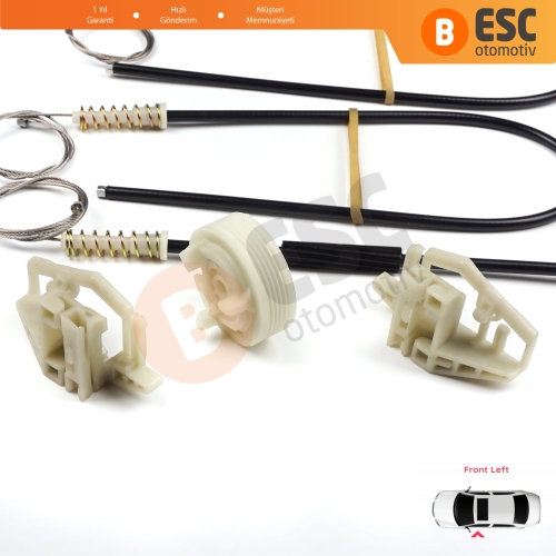Peugeot 206 206+ 1998-2012 4/5 Kapı 9221E9 9221G0 İçin Elektrikli Ön Sol Kapı Cam Kriko Tamir Seti