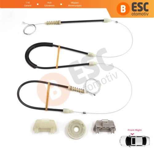 Chrysler 300 2005-2010 Dodge Charger LX 2006-2010 Magnum 2005-2008 5065474AE İçin Ön Sağ Kapı Cam Kriko Tamir Seti