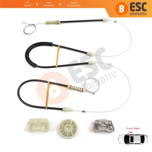 Chrysler 300 2005-2010 Dodge Charger LX 2006-2010 Magnum 2005-2008 5065474AE İçin Ön Sağ Kapı Cam Kriko Tamir Seti