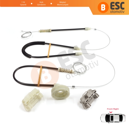 Chrysler 300 2005-2010 Dodge Charger LX 2006-2010 Magnum 2005-2008 5065474AE İçin Ön Sağ Kapı Cam Kriko Tamir Seti