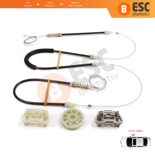 Chrysler 300 2005-2010 Dodge Charger LX 2006-2010 Magnum 2005-2008 5065474AE İçin Ön Sağ Kapı Cam Kriko Tamir Seti