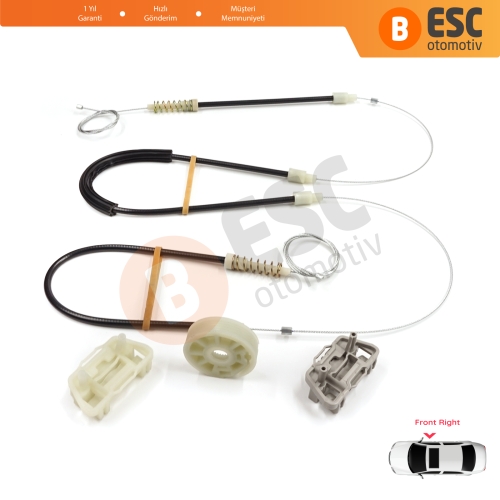 Chrysler 300 2005-2010 Dodge Charger LX 2006-2010 Magnum 2005-2008 5065474AE İçin Ön Sağ Kapı Cam Kriko Tamir Seti