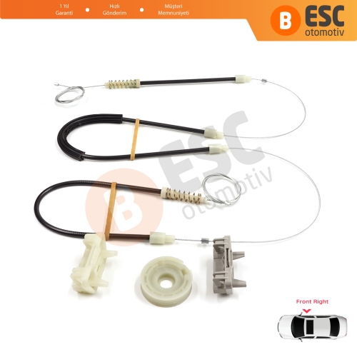 Chrysler 300 2005-2010 Dodge Charger LX 2006-2010 Magnum 2005-2008 5065474AE İçin Ön Sağ Kapı Cam Kriko Tamir Seti