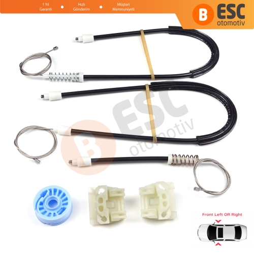 Seat Ibiza MK3 6L1 Cordoba MK2 6L2 2002-2008 4/5-Kapı 6L4837461 6L4837462 İçin Elektrikli Ön Sağ veya Sol Kapı Cam Kriko Tamir Seti