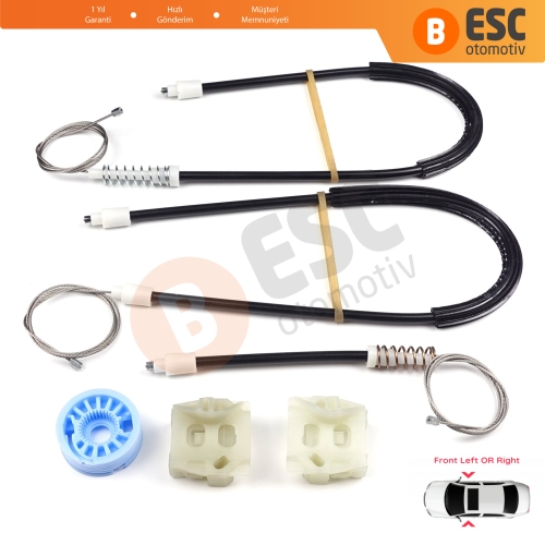 Seat Ibiza MK3 6L1 Cordoba MK2 6L2 2002-2008 4/5-Kapı 6L4837461 6L4837462 İçin Elektrikli Ön Sağ veya Sol Kapı Cam Kriko Tamir Seti