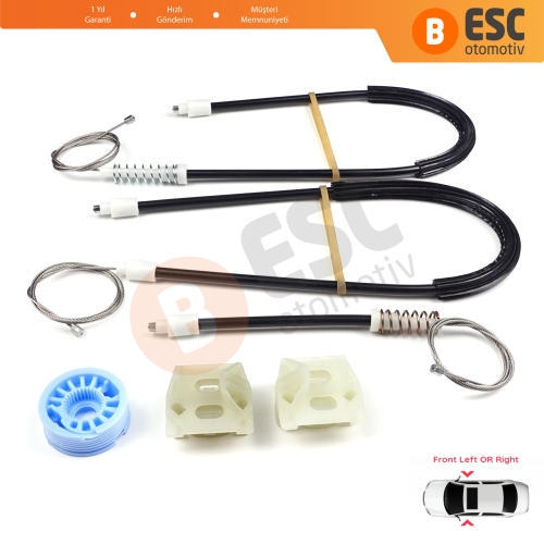 Seat Ibiza MK3 6L1 Cordoba MK2 6L2 2002-2008 4/5-Kapı 6L4837461 6L4837462 İçin Elektrikli Ön Sağ veya Sol Kapı Cam Kriko Tamir Seti
