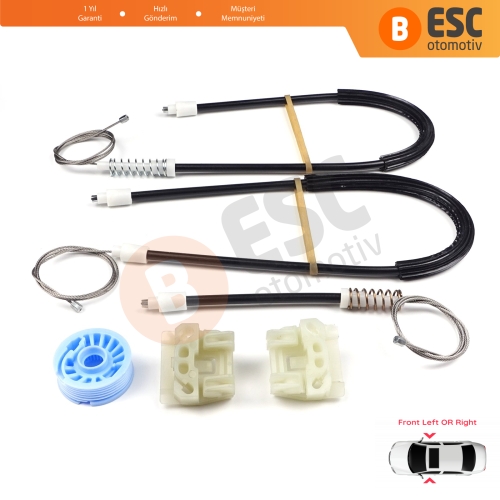 Seat Ibiza MK3 6L1 Cordoba MK2 6L2 2002-2008 4/5-Kapı 6L4837461 6L4837462 İçin Elektrikli Ön Sağ veya Sol Kapı Cam Kriko Tamir Seti